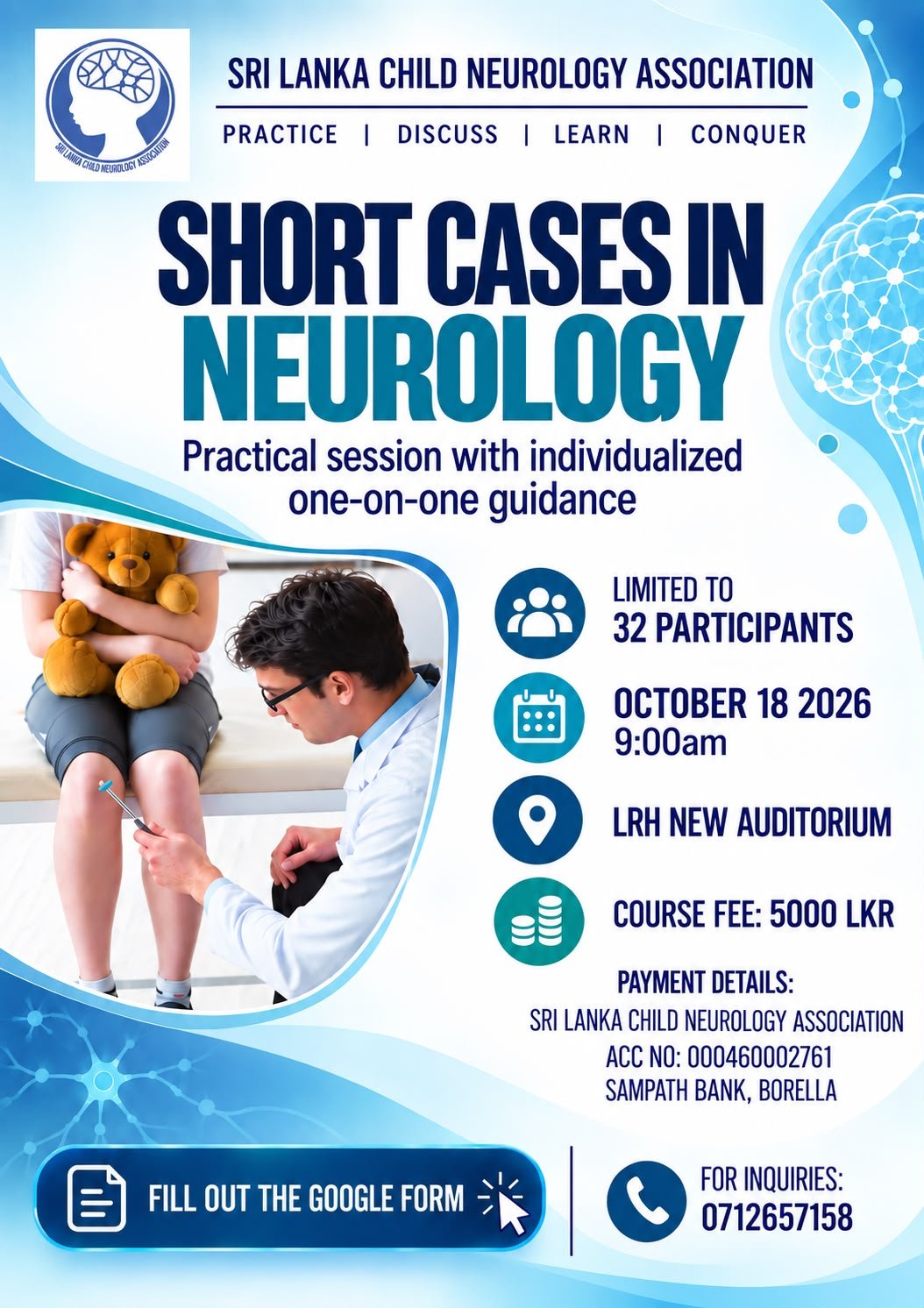 Short Cases In Neurology 18th Oct 2026